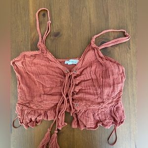 Rust Cotton Candy LA Crop Top